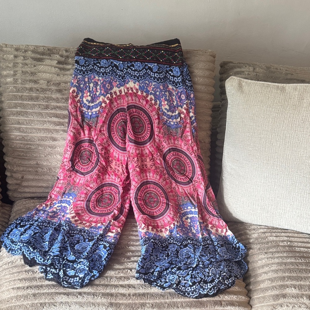 Bohemian Wide-Leg Pants